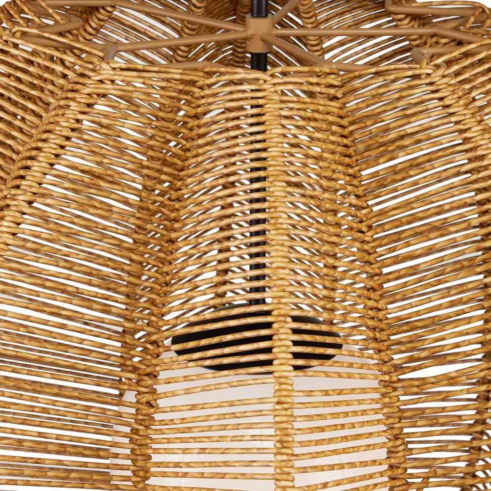 Barbary Fluted Outdoor Pendant Light in Detail.