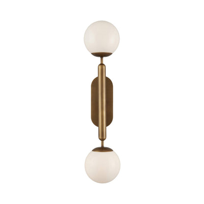 Barbican Wall Light in Antique Brass (2-Light).