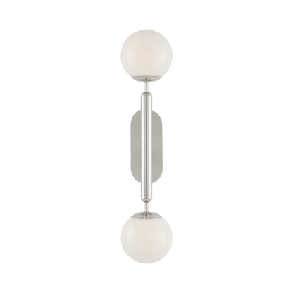 Barbican Wall Light in Polished Nickel (2-Light).