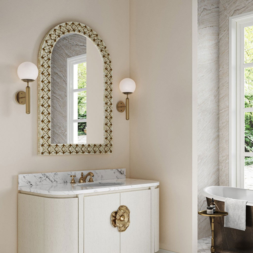 Barbican Wall Light in bathroom.