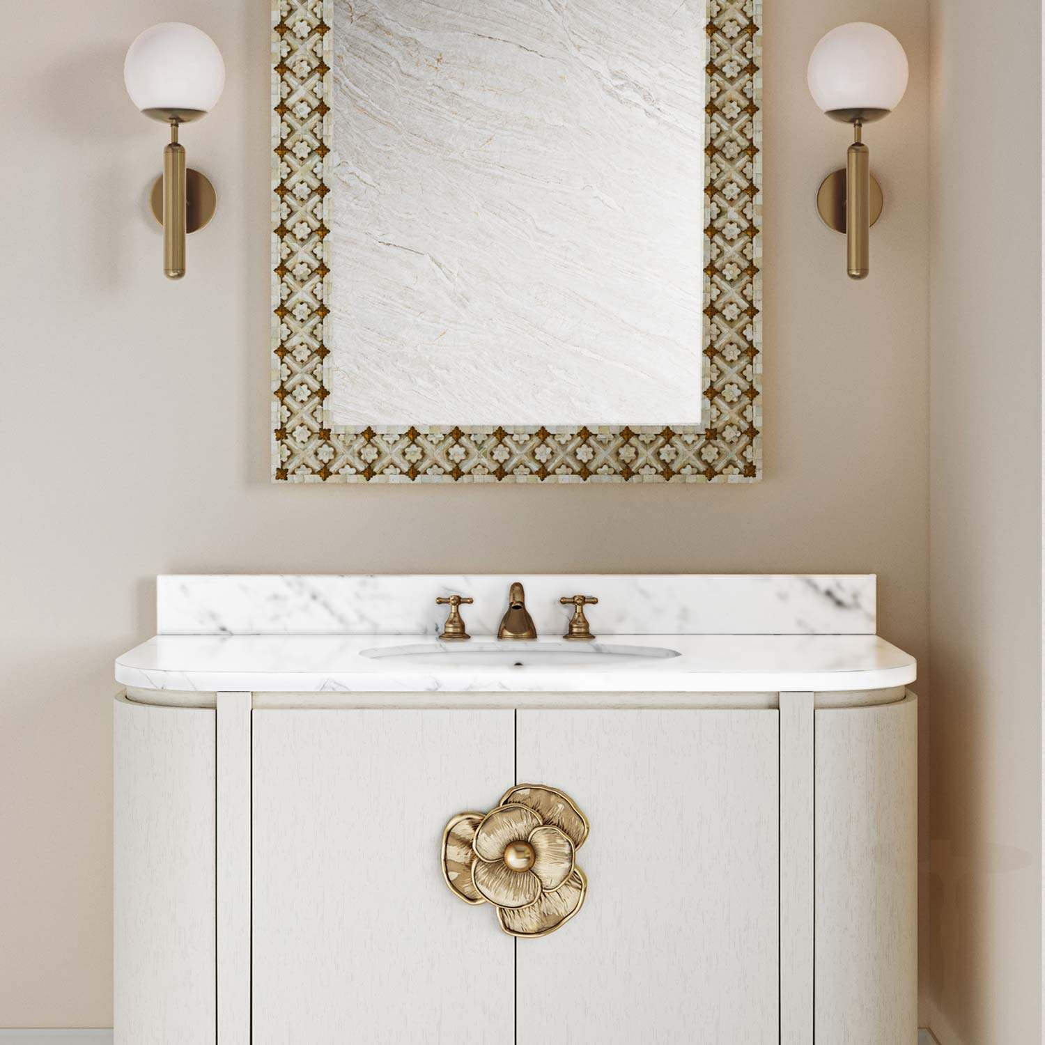 Barbican Wall Light in bathroom.