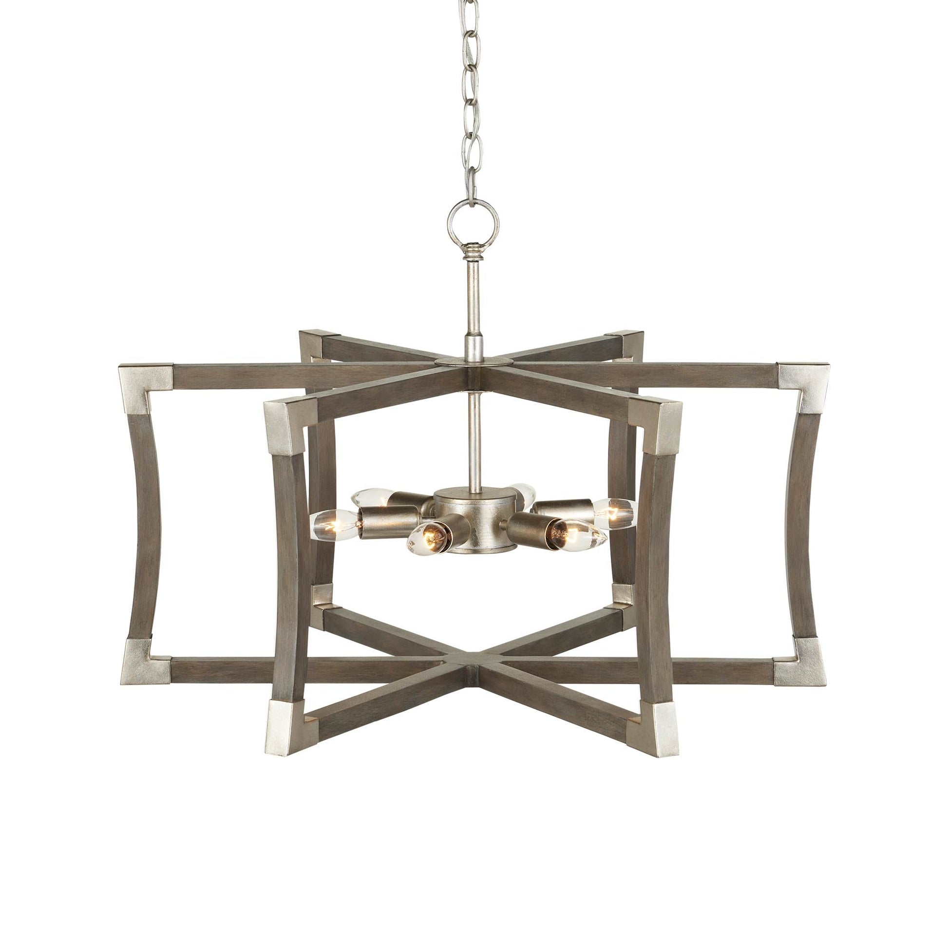 Bastian Semi Flush Mount Ceiling Light in Grey.