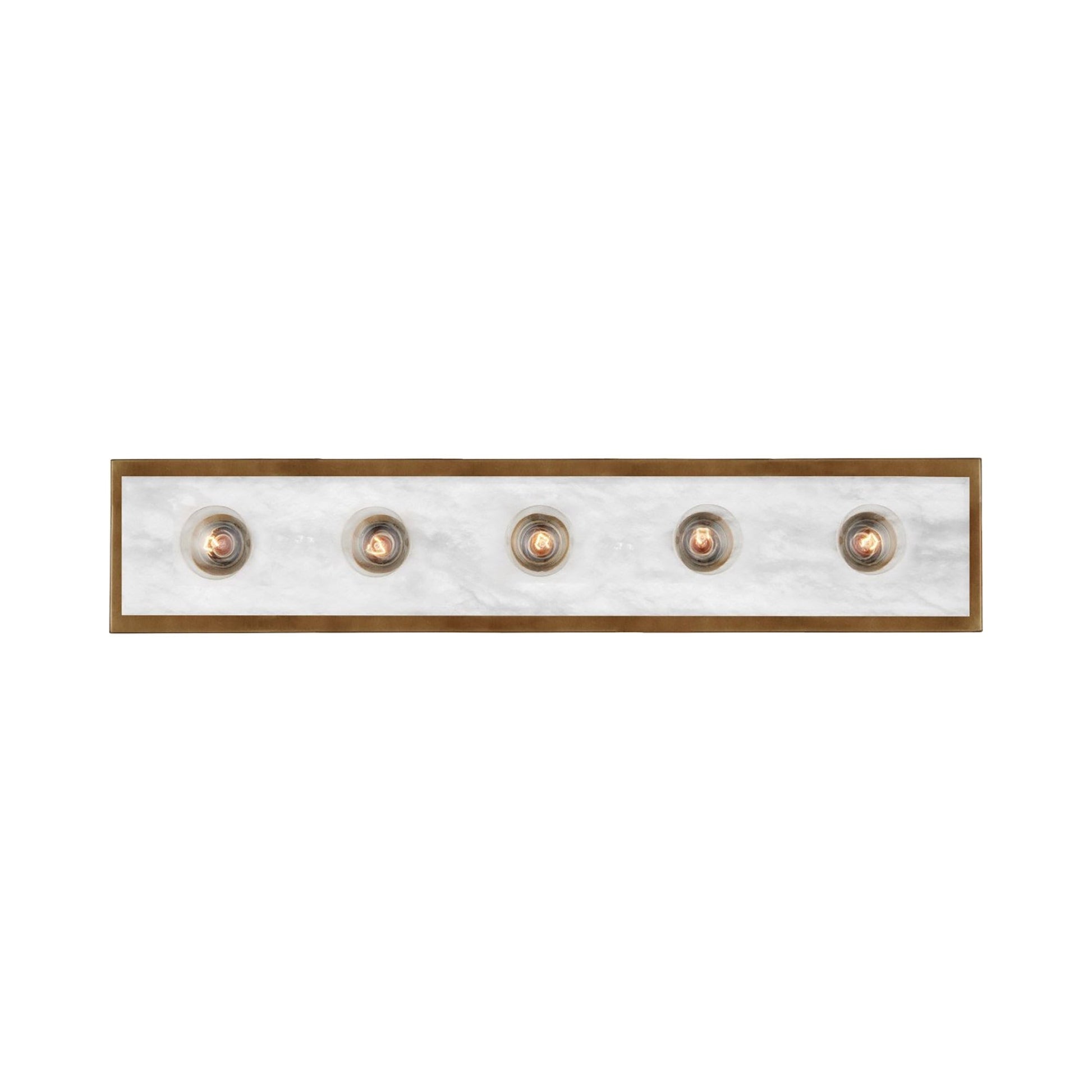 Berdine Bath Wall Light in Antique Brass (5-Light).