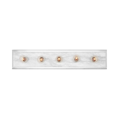 Berdine Bath Wall Light in Polished Nickel (5-Light).