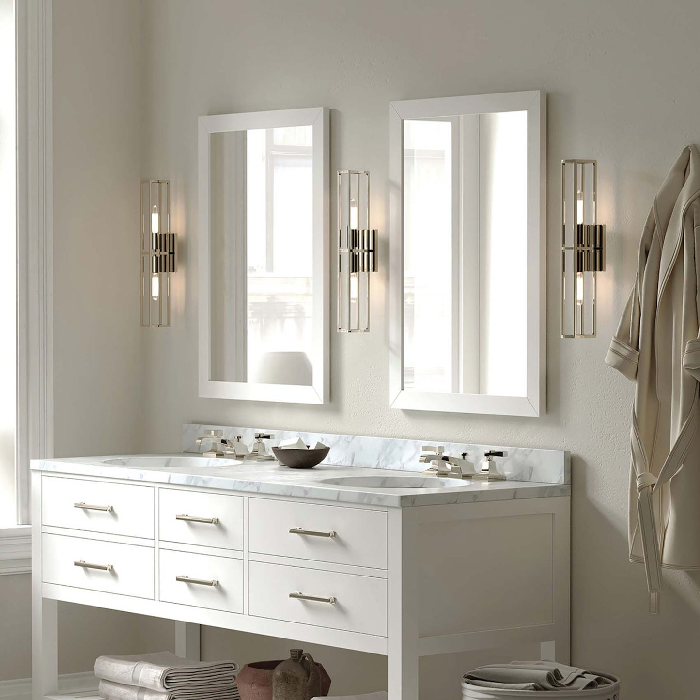 Bergen Wall Light in bathroom.