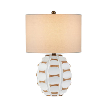 Betel Table Lamp in White.