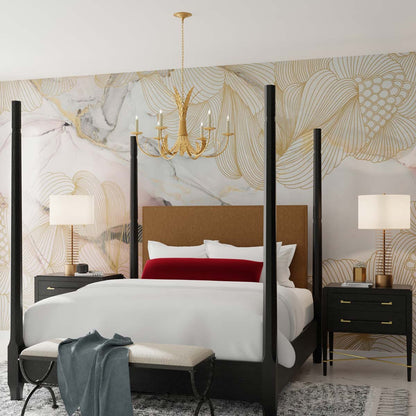 Bette Chandelier in bedroom.