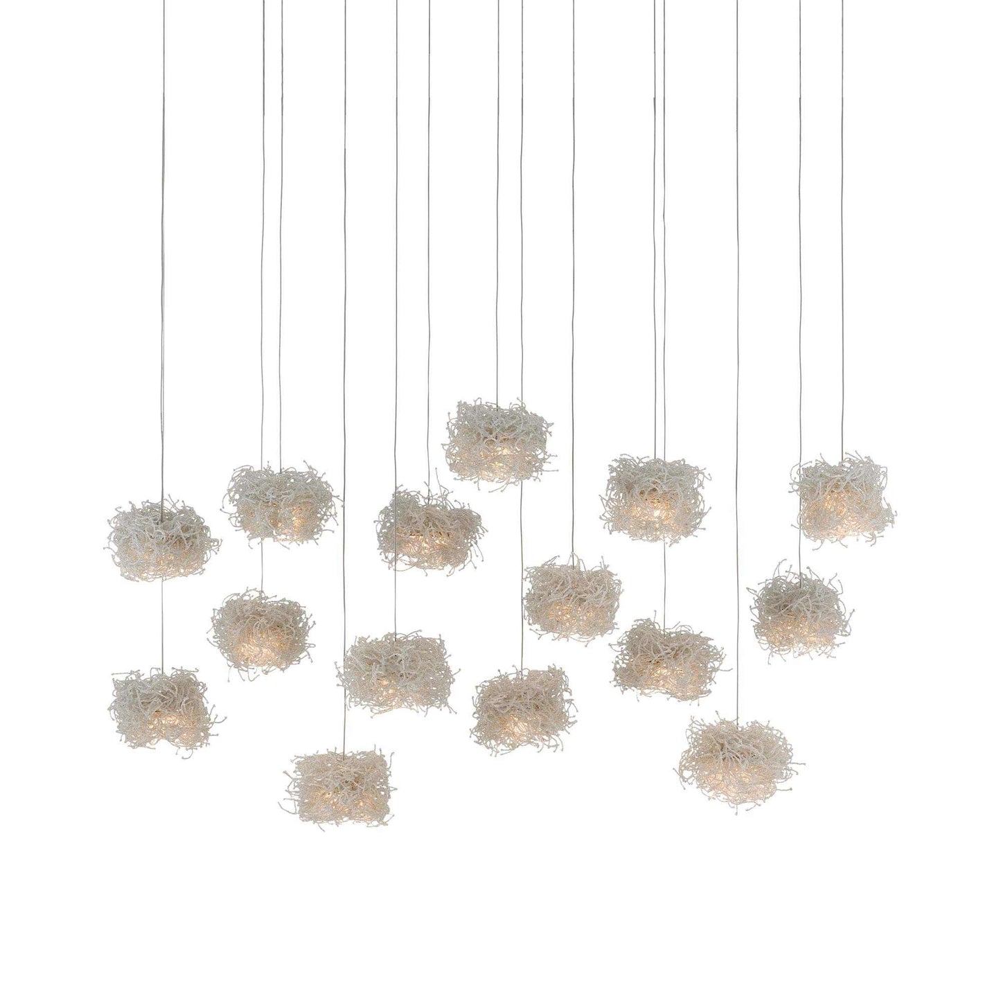 Birds Nest Linear Multi Pendant Light (15-Light).