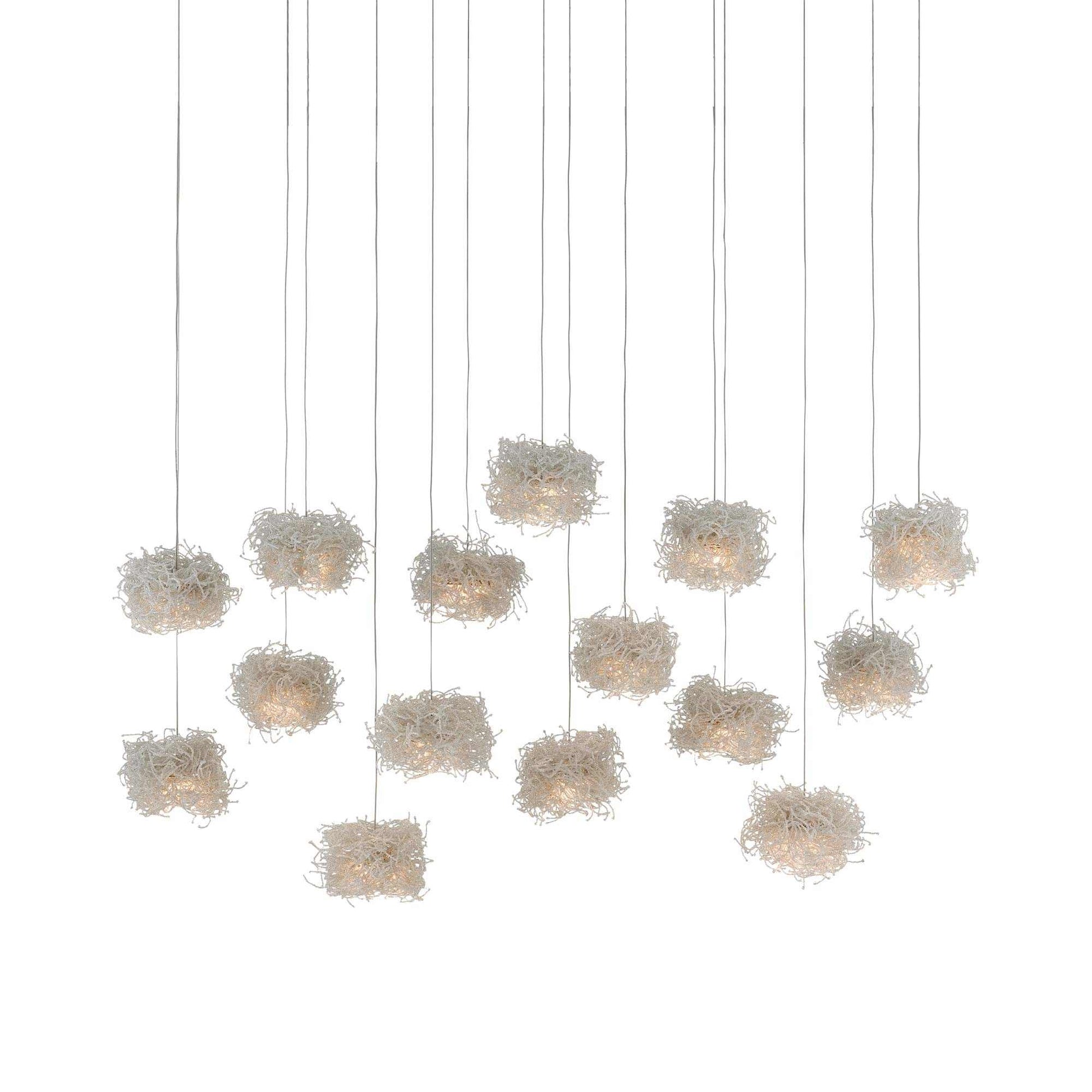 Birds Nest Linear Multi Pendant Light (15-Light).