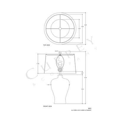 Blaise Table Lamp - line drawing.