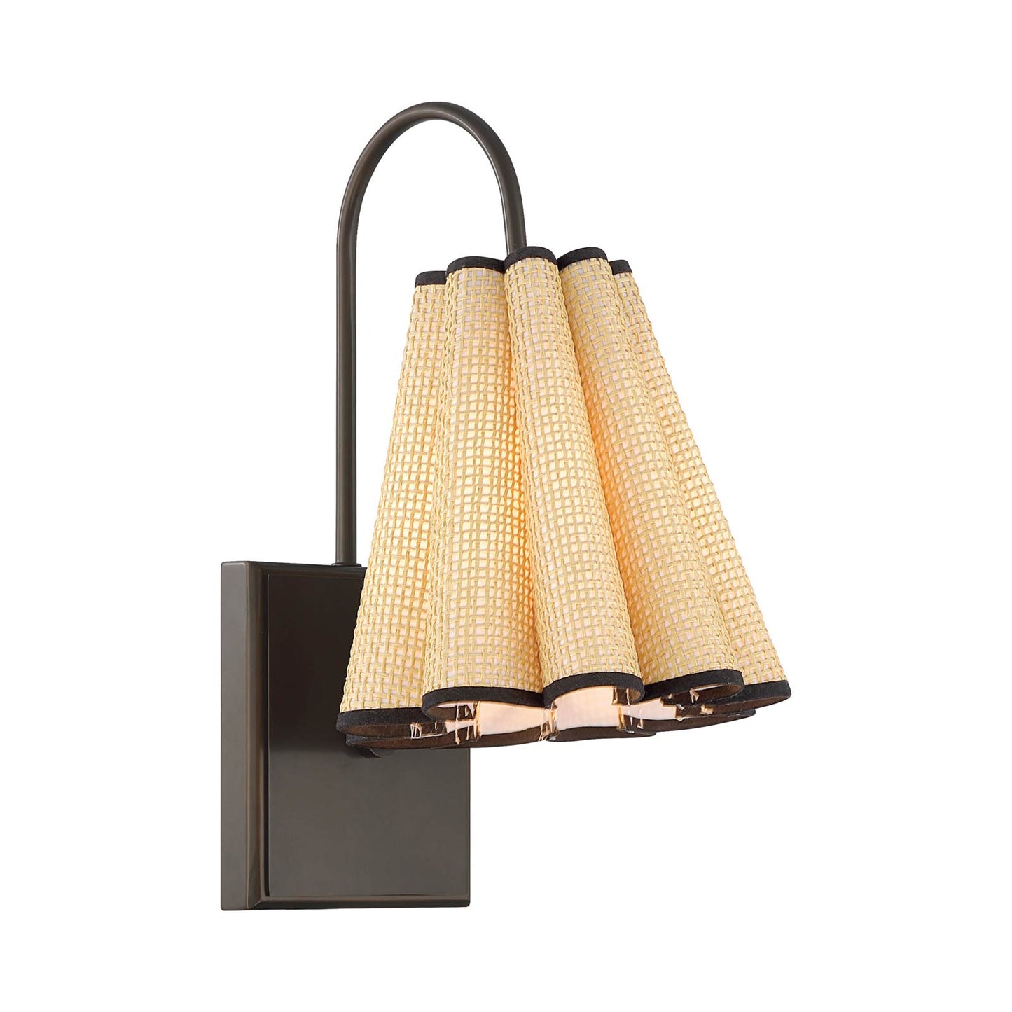 Blithe Wall Light in Natural/Dark Bronze.