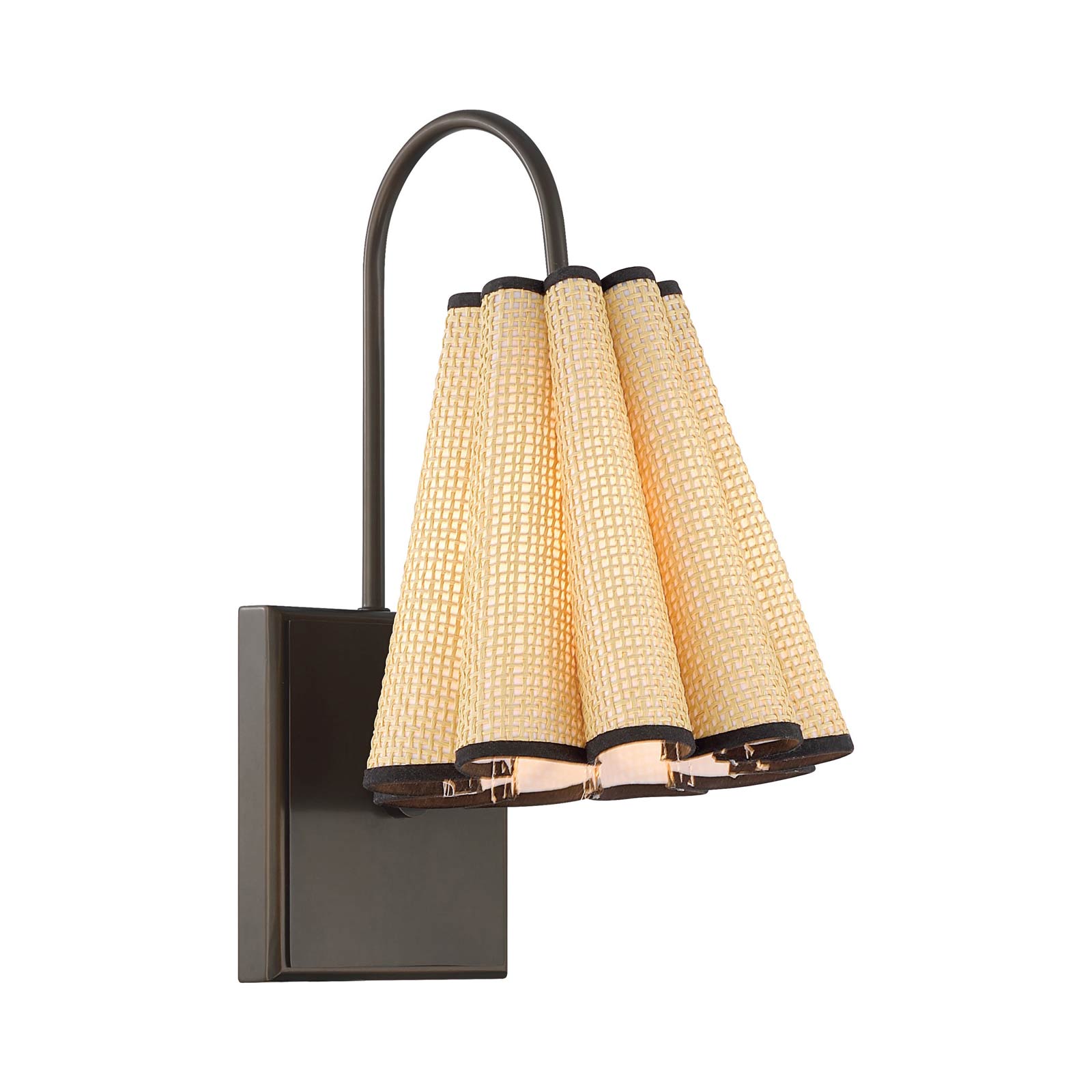 Blithe Wall Light in Natural/Dark Bronze.