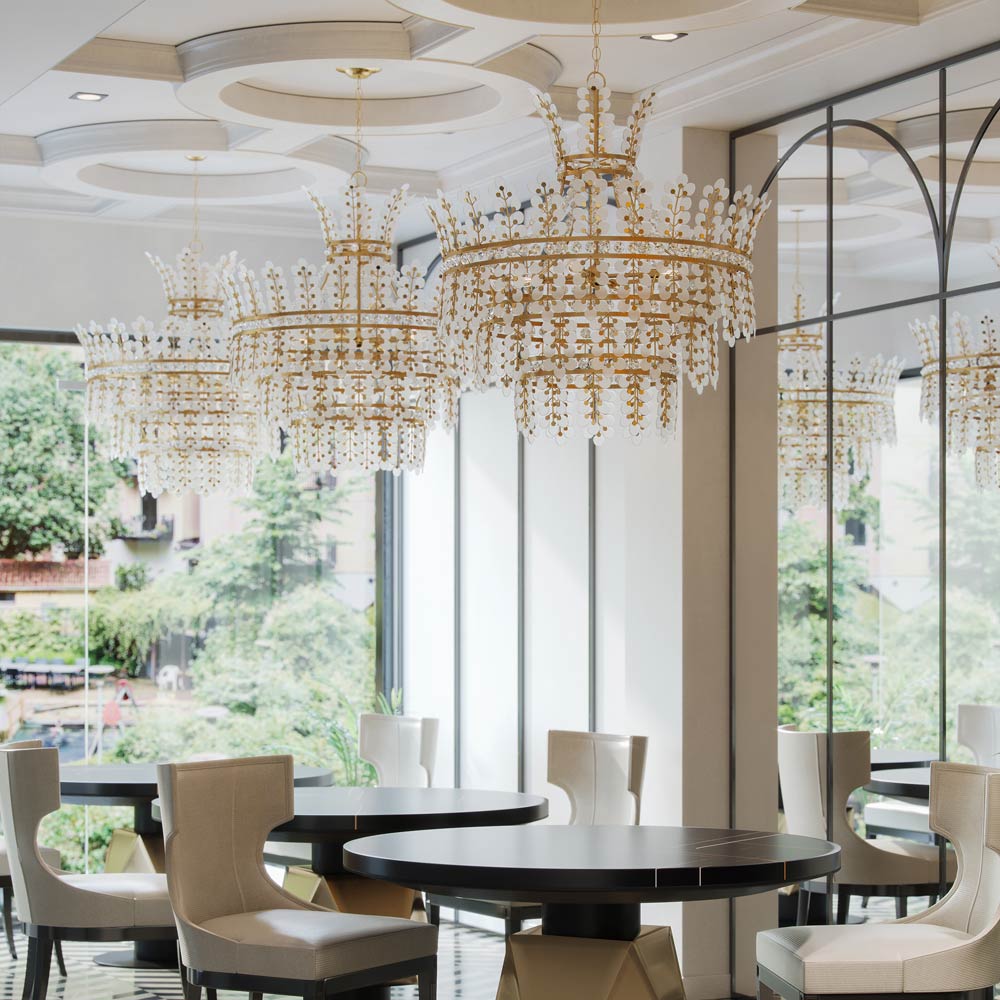 Bradshaw Chandelier in restaurant.