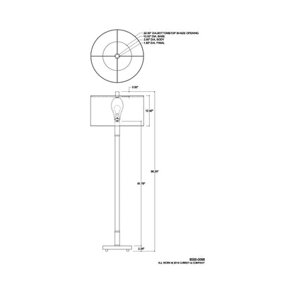 Bravo Floor Lamp - line drawing.