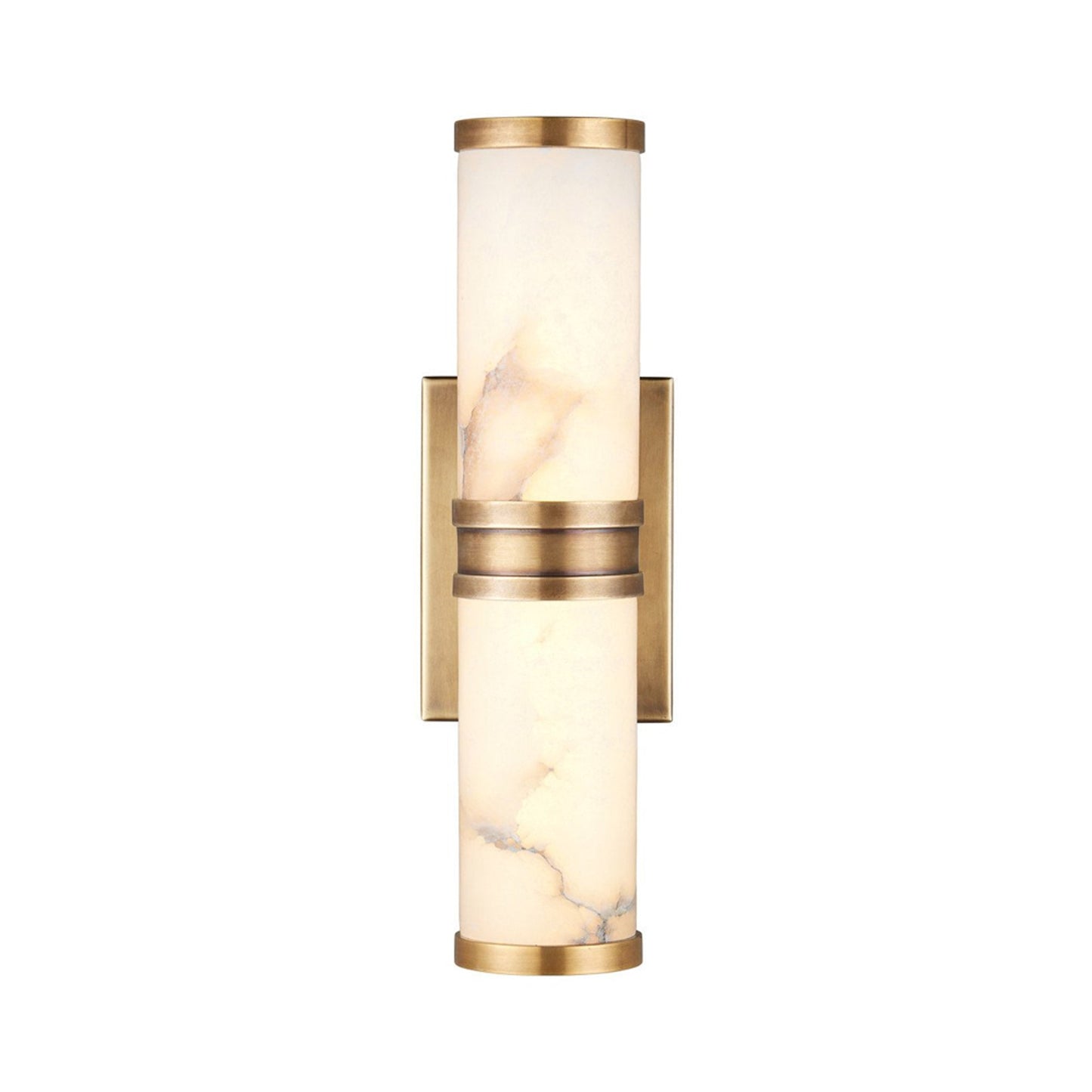 Brenham LED Bath Wall Light in Vintage Brass (Small).