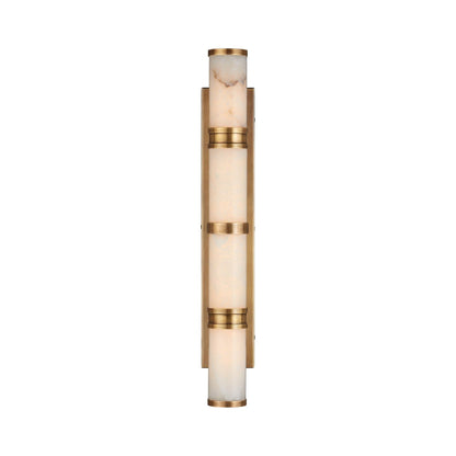 Brenham LED Bath Wall Light in Vintage Brass (Large).