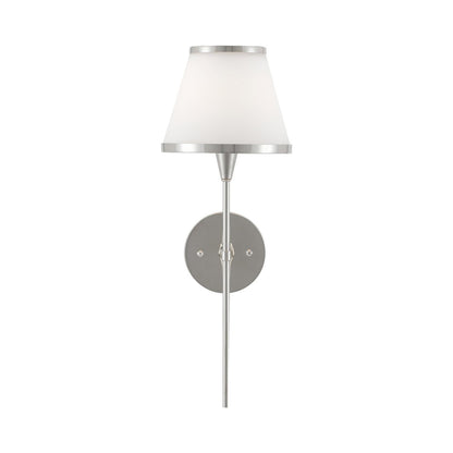 Brimsley Wall Light in Polished Nickel.