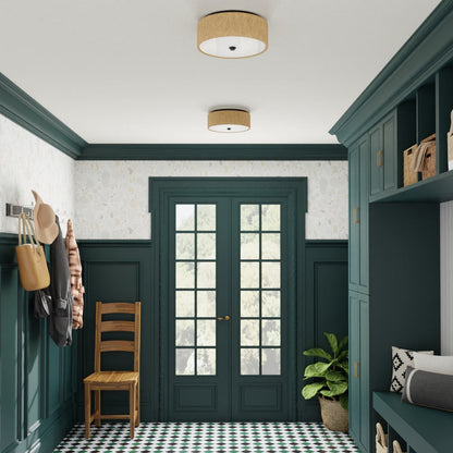 Brownell LED Flush Mount Ceiling Light in hallway.