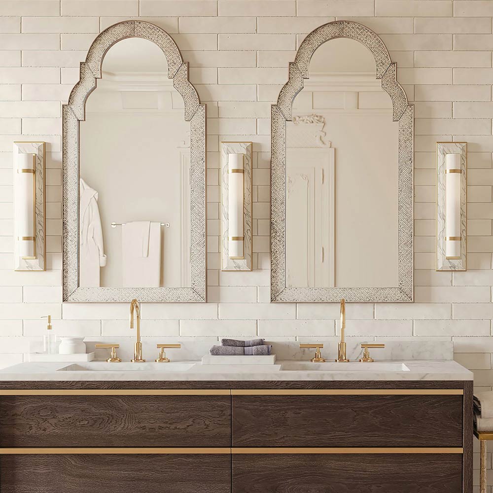 Bruneau Wall Light in bathroom.