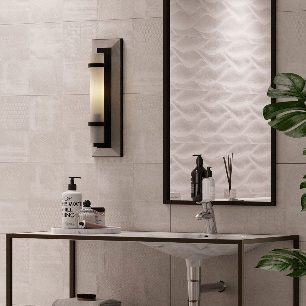 Bruneau Wall Light in bathroom.