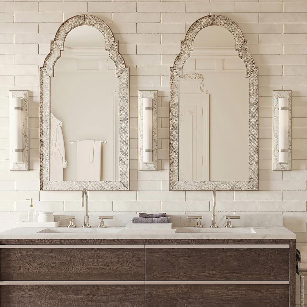 Bruneau Wall Light in bathroom.