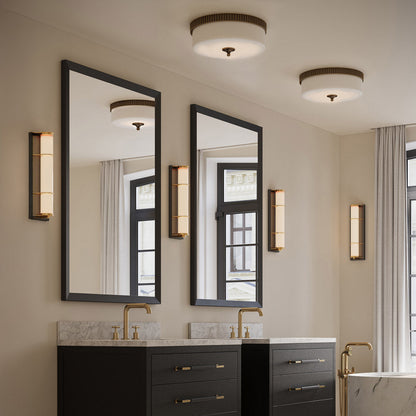 Bryce LED Flush Mount Ceiling Light in bathroom.