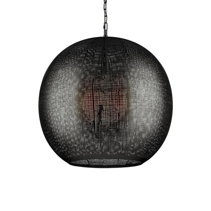 Buckram Orb Pendant Light in Black.