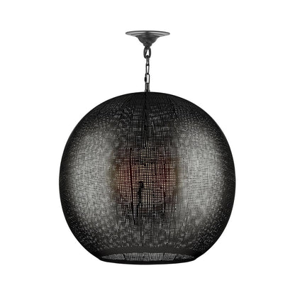 Buckram Orb Pendant Light in Detail.