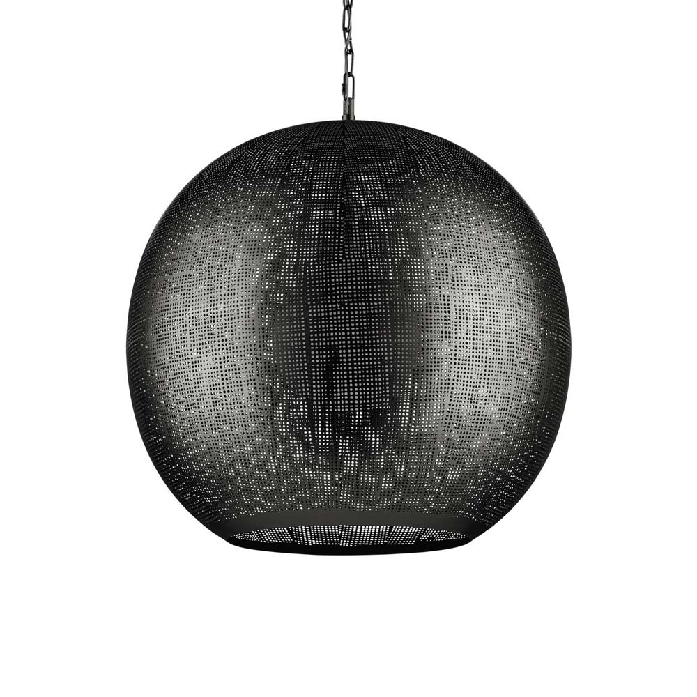 Buckram Orb Pendant Light in Detail.
