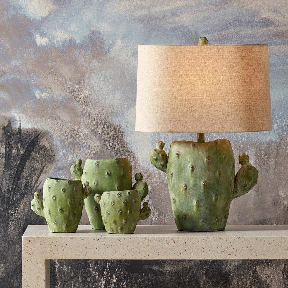 Cactus Table Lamp in living room.