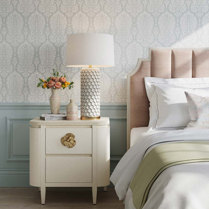 Calla Lily Table Lamp in bedroom.