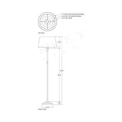 Callum Floor Lamp - line drawing.
