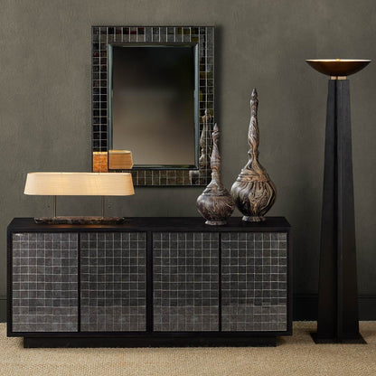 Calyx LED Floor Lamp in living room.