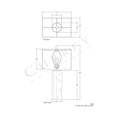 Caravan Table Lamp - line drawing.