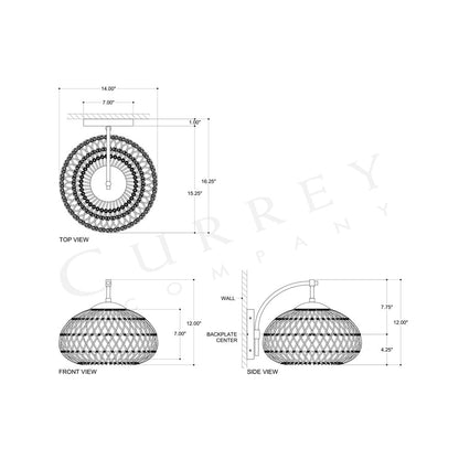 Carriage Outdoor Wall Light - line drawing.