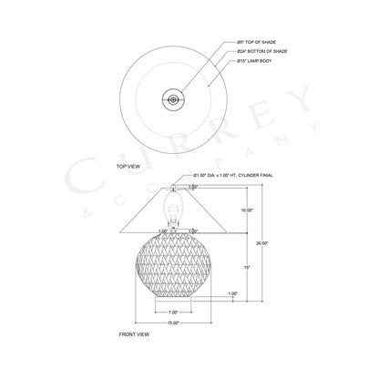 Casimer Table Lamp - line drawing.
