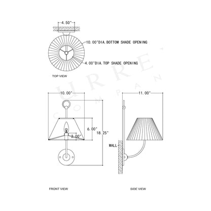 Cedric Wall Light - line drawing.