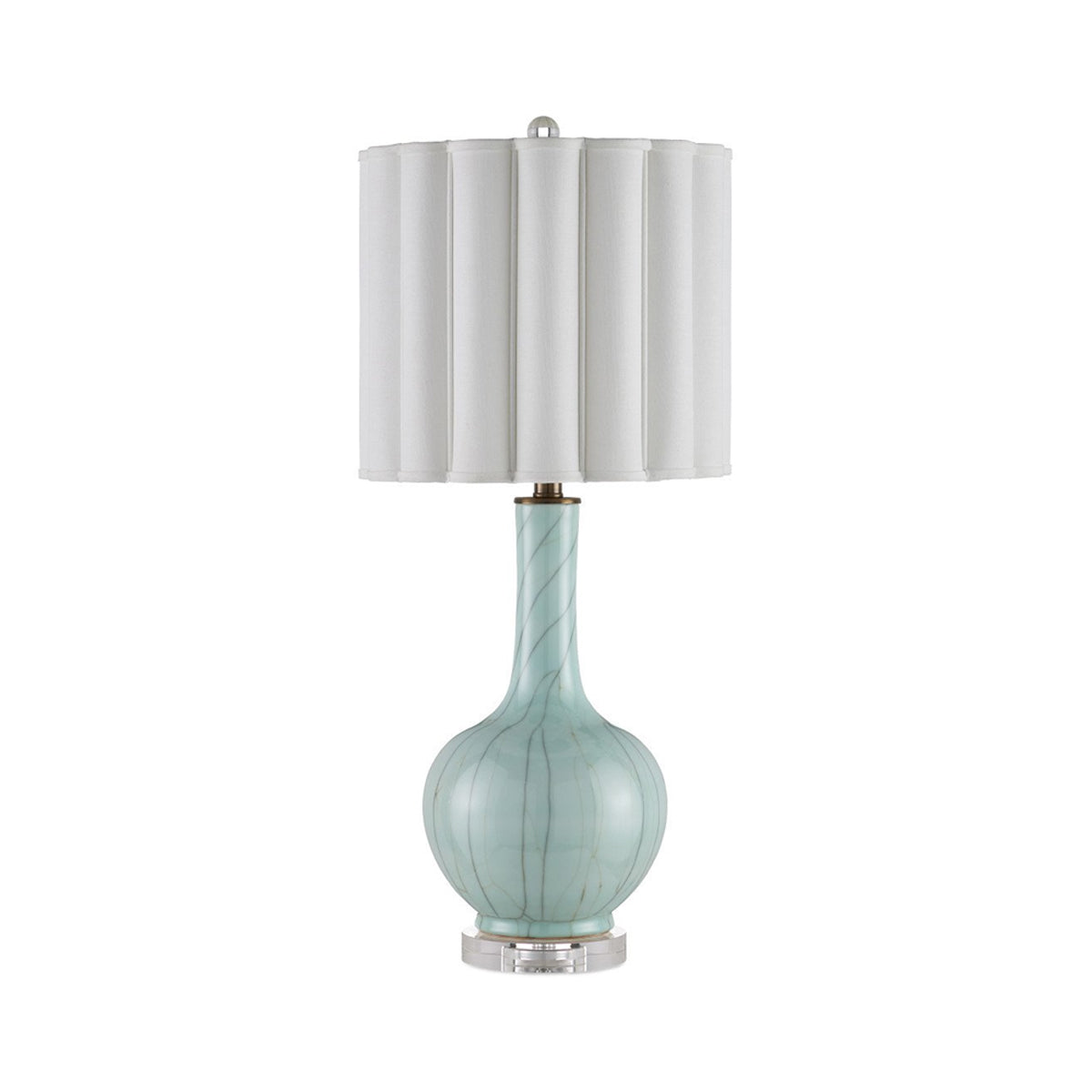 Celadon Table Lamp in Detail.