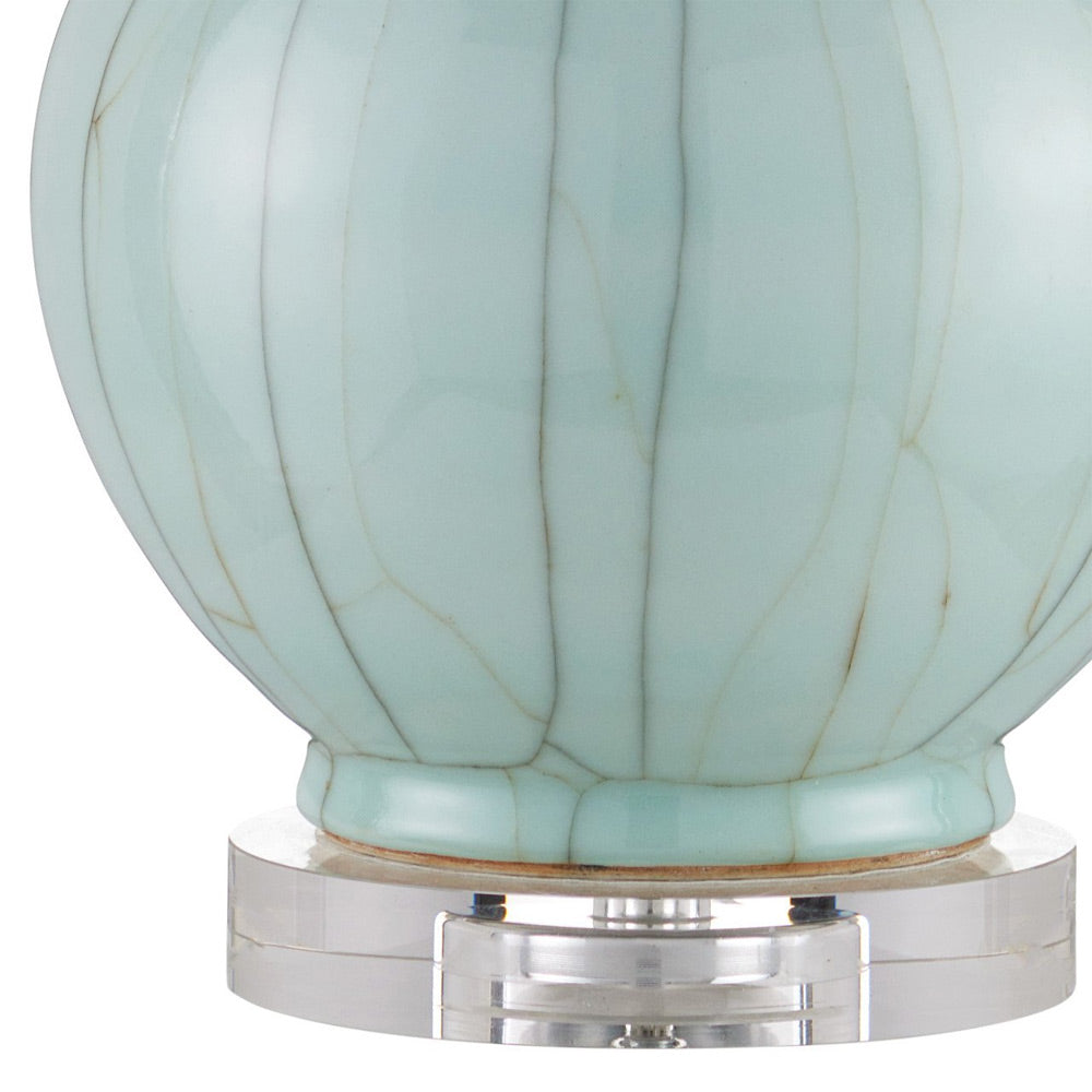 Celadon Table Lamp in Detail.