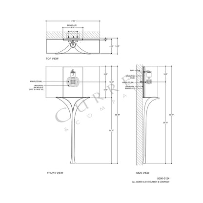 Choisy Wall Light - line drawing.