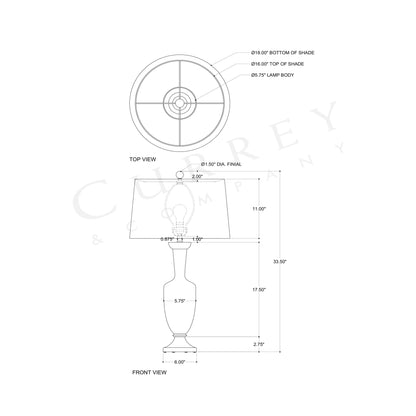 Classico Table Lamp - line drawing.