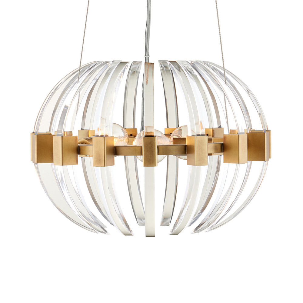 Coquette Small Brass Chandelier.