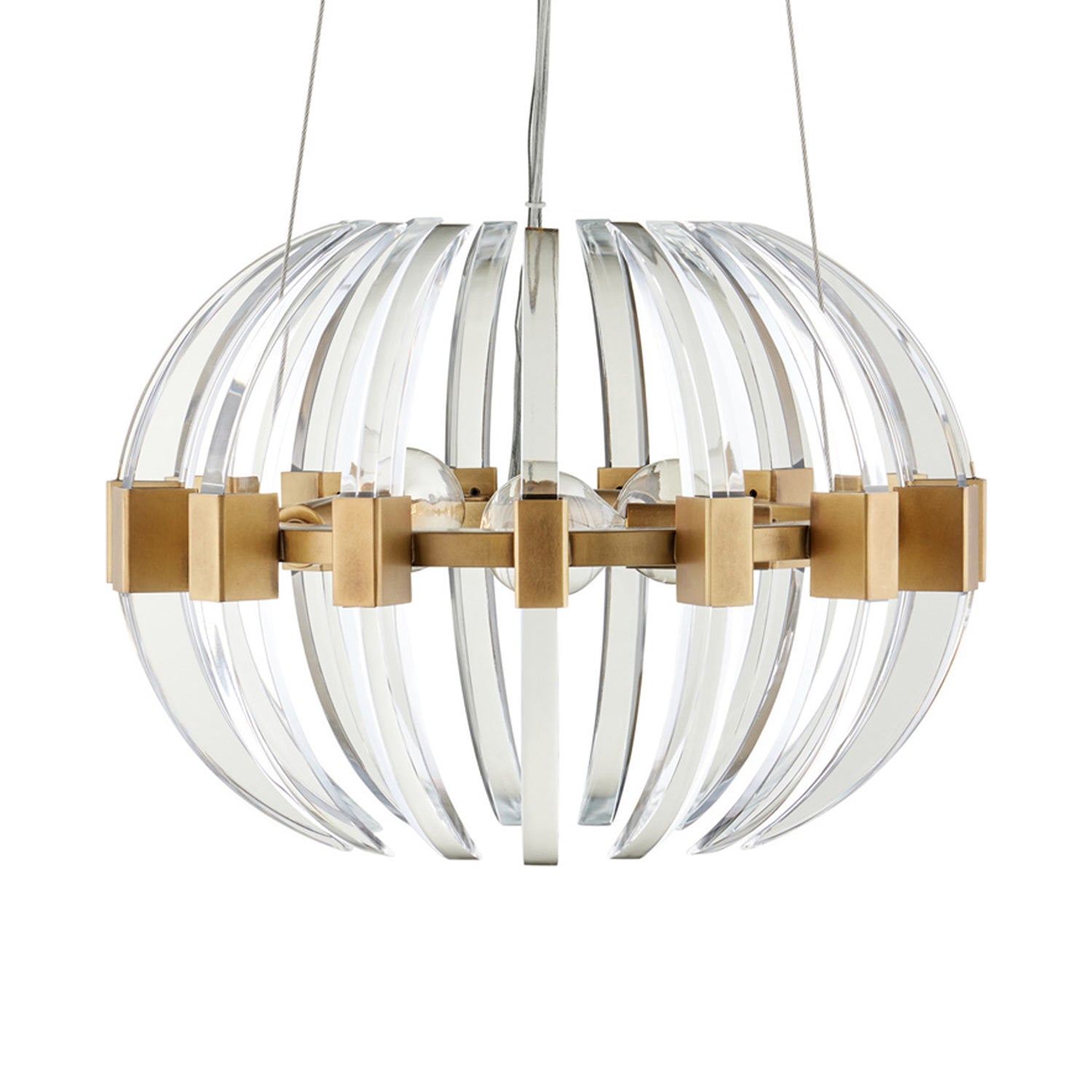 Coquette Small Brass Chandelier in Detail.