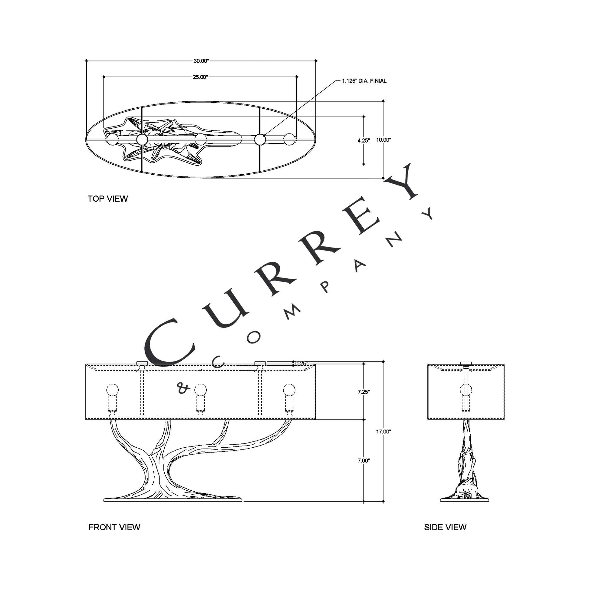 Cotswold Table Lamp - line drawing.