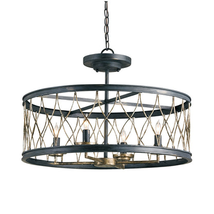 Crisscross Semi Flush Mount Ceiling Light.