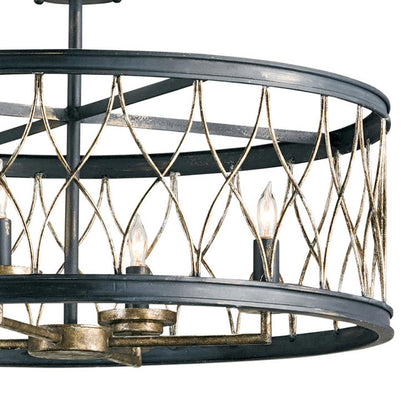Crisscross Semi Flush Mount Ceiling Light in Detail.