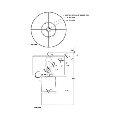 Croft Table Lamp - line drawing.