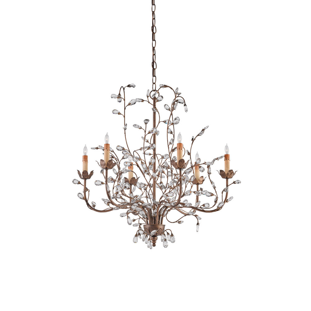 Crystal Bud Chandelier in Gold (Medium).