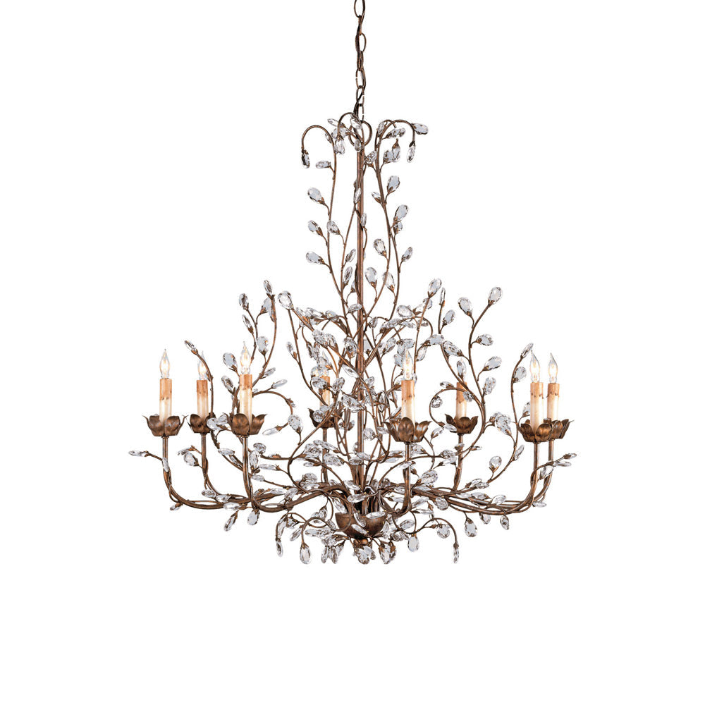 Crystal Bud Chandelier in Gold (Large).