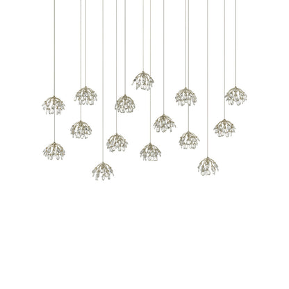 Crystal Bud Linear Multi Pendant Light in Detail.